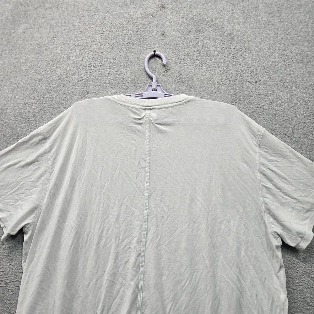Lululemon Women Activewear Shirt 14 White Pima Cotton Blend Short Sleeve Tee